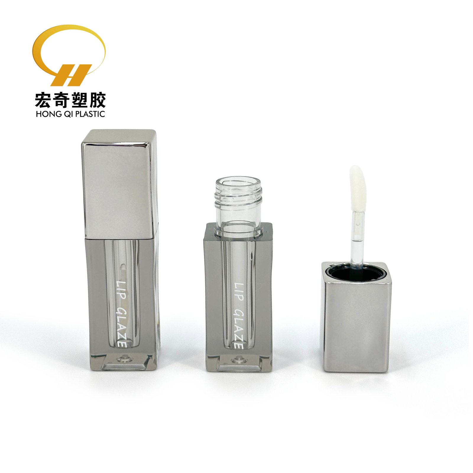 Buy Custom Logo Unique 5 Ml Square Diy Lip Gloss Packaging Liquid Rubbe