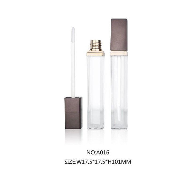 Buy Customizable Logo Square Clear Lip Gloss Tubes Container Cosmetic